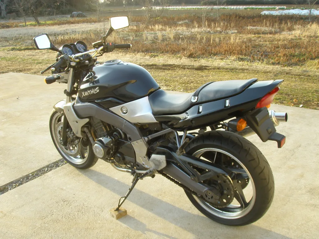 Вид со стороны лапки КПП японского нейкеда Kawasaki Xanthus 400