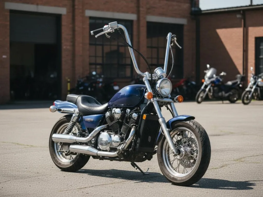 Высокий руль на мотоцикле Honda Magna 750 класса круизер