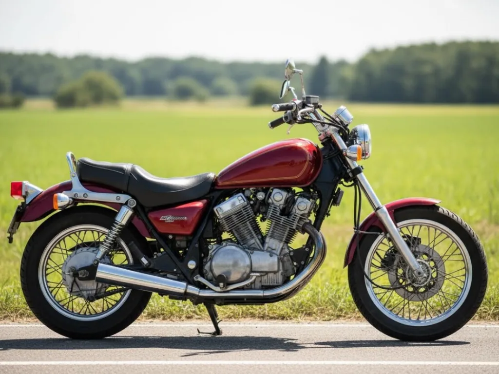 Вид сбоку популярного мотоцикла Honda Magna 750