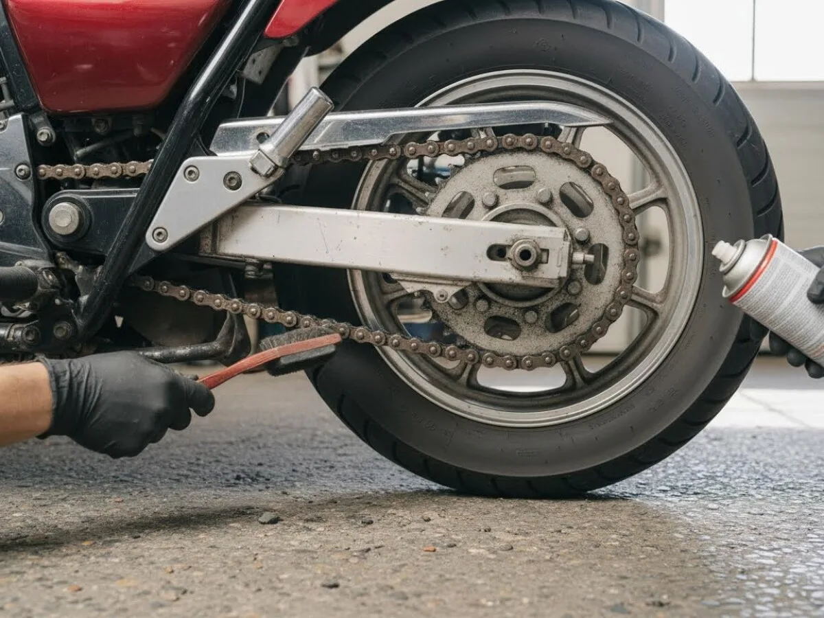 Цепной привод на японском мотоцикле Honda Magna 750