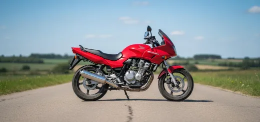 Honda CB500s вид сбоку в красном пластике