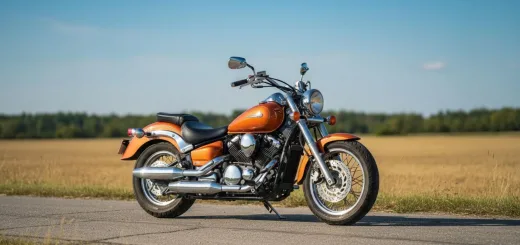 Yamaha Drag Star 400 в оранжевом цвете