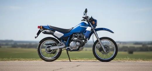 Kawasaki KLE 250 anhelo вид сбоку синяя раскраска аукционник