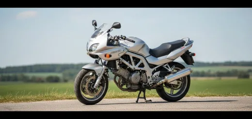 Suzuki SV 400s 2001 года серебристый с вмятинами на баке