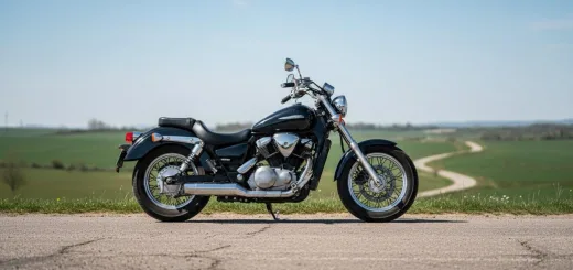 HONDA Shadow 400 в классическом цвете вид сбоку
