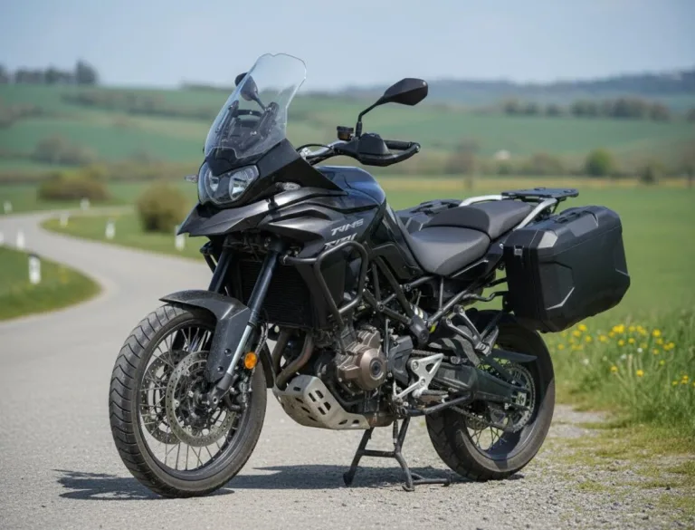 Пластиковые кофры на мотоцикле Honda XL700V Transalp черного цвета