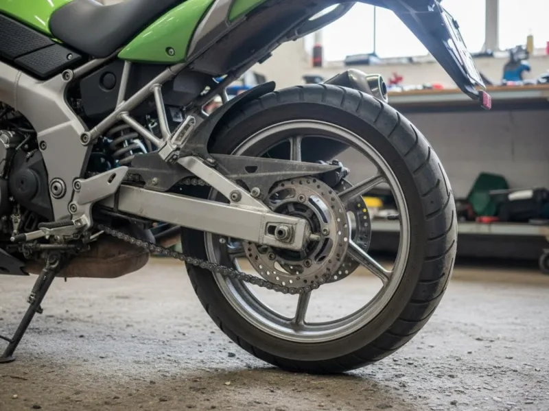 Заднее колесо байка Kawasaki KLE Versys 650 с дисковым тормозом
