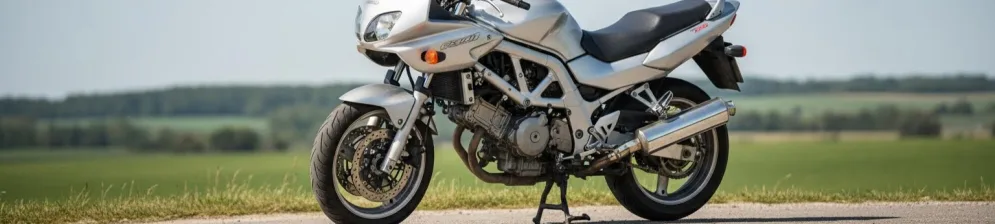 Suzuki SV 400s 2001 года серебристый с вмятинами на баке