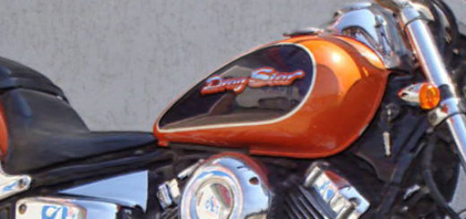 Yamaha Drag Star 400 в оранжевом цвете