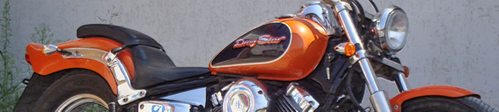 Yamaha Drag Star 400 в оранжевом цвете
