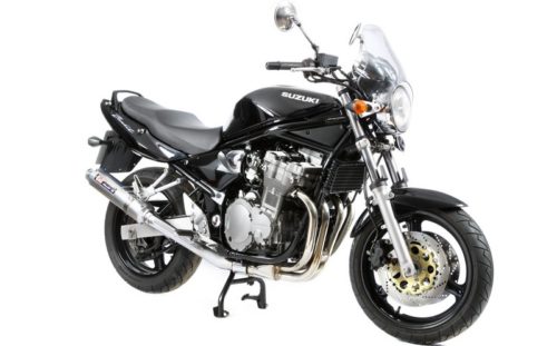 Внешний вид дорожного мотоцикла Suzuki GSF600 Bandit черного цвета