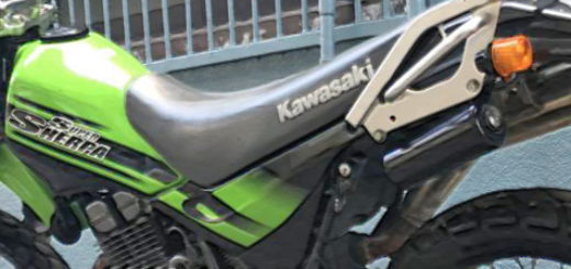 Зелёный Кавасаки KL250 Super Sherpa вид сбоку