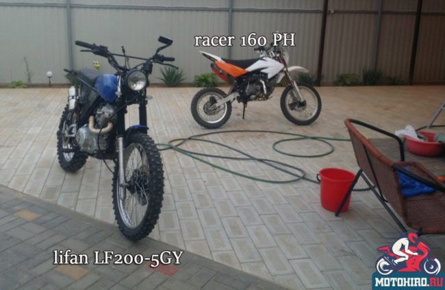 Lifan LF200-5gy и питбайк Racer RC160-PH