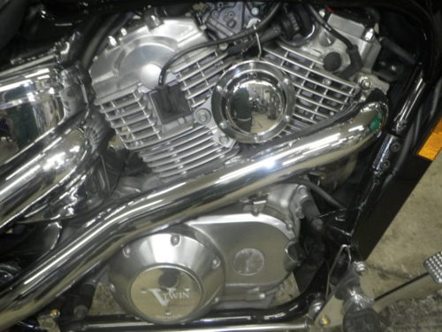 Двухцилиндровый двигатель японского мотоцикла Honda Shadow 1100